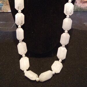 Vintage Ice Cube Bead Necklace